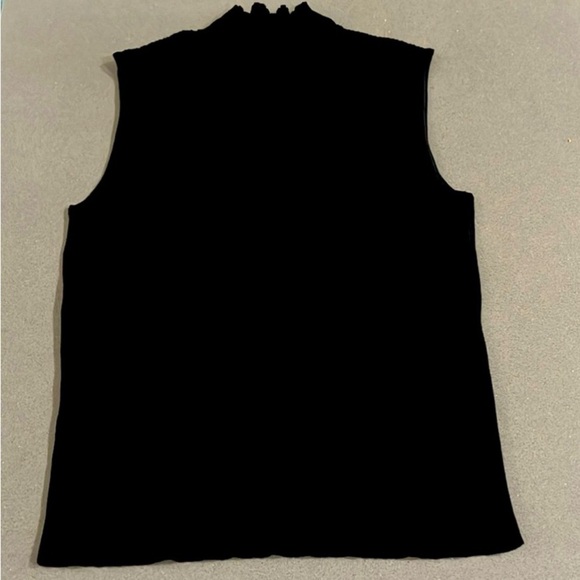 Ship Dec 4 St. John Sleeveless Mock Turtleneck Sweater Decorative Metal Buttons - Picture 3 of 10